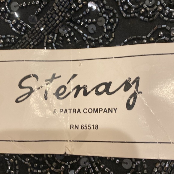 Steamy vintage beaded sexy black dress size 10 - Picture 7 of 8